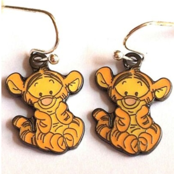 Disney Baby Tigger Earrings Enamel Hypoallergenic - Picture 1 of 7